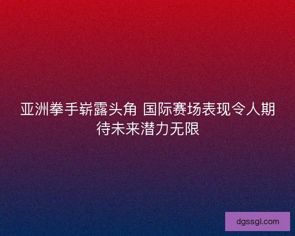 亚洲拳手崭露头角 国际赛场表现令人期待未来潜力无限